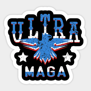 ultra maga eagle funny quote Sticker